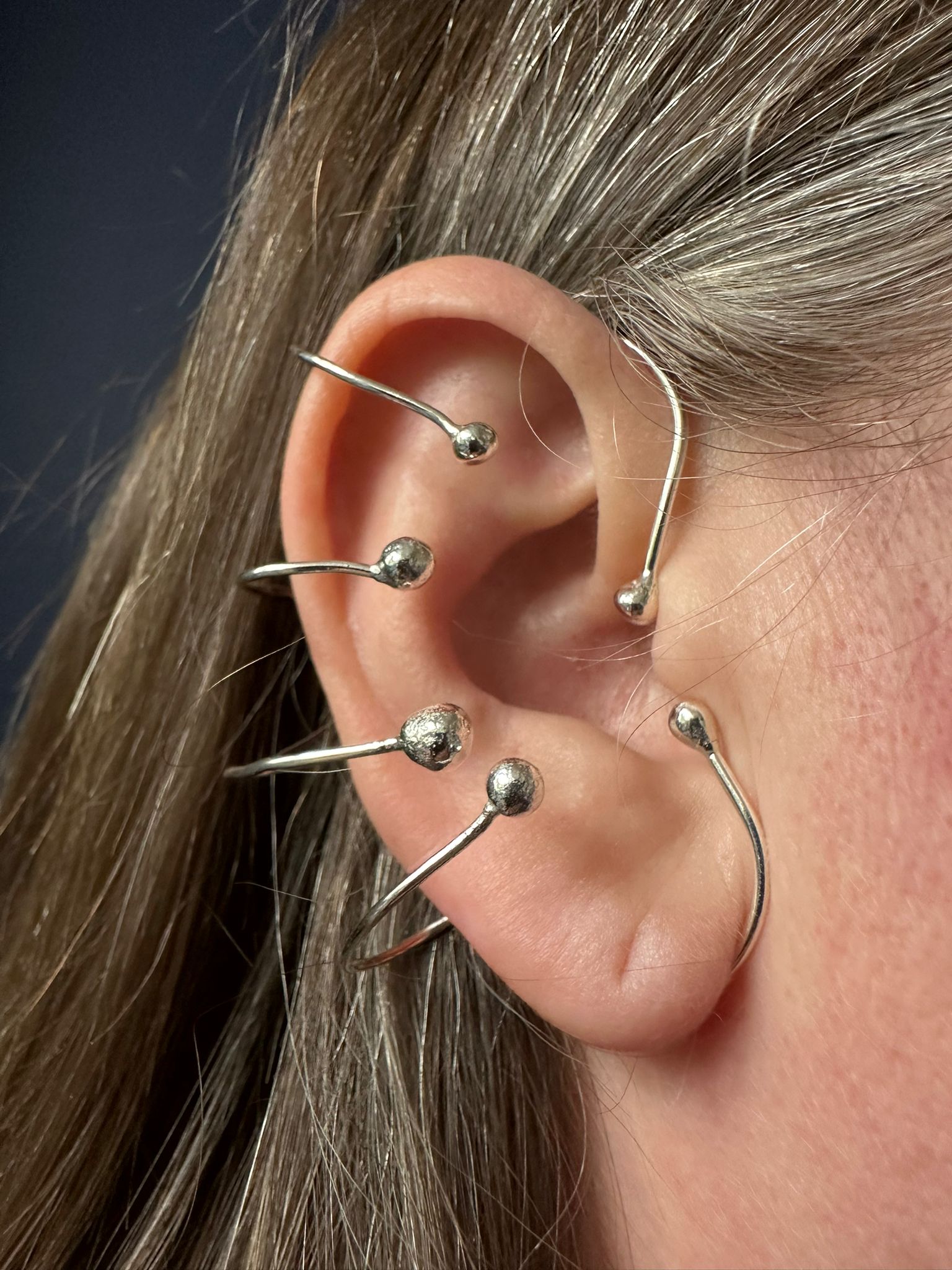 Six Ball Sputnik Full Ear Cuff