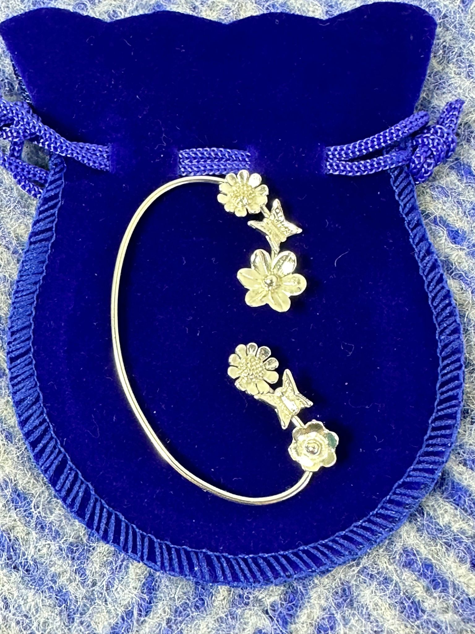 Flower and Butterfly Full Ear Cuff — image 2