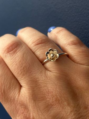 Forget-me-not flower ring