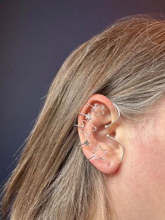 Open Stars Full Ear Cuff
