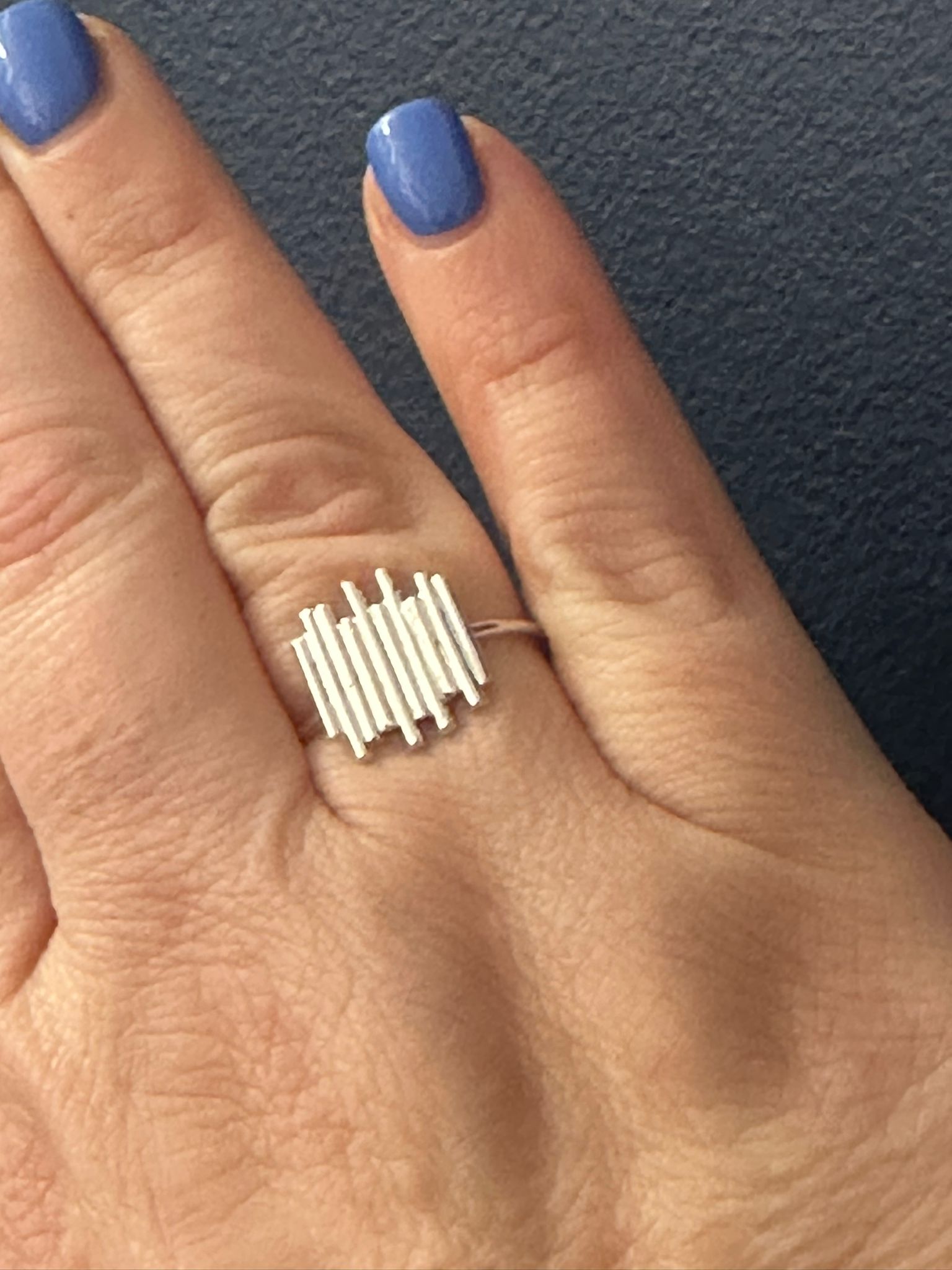 Silver rods ring — image 2