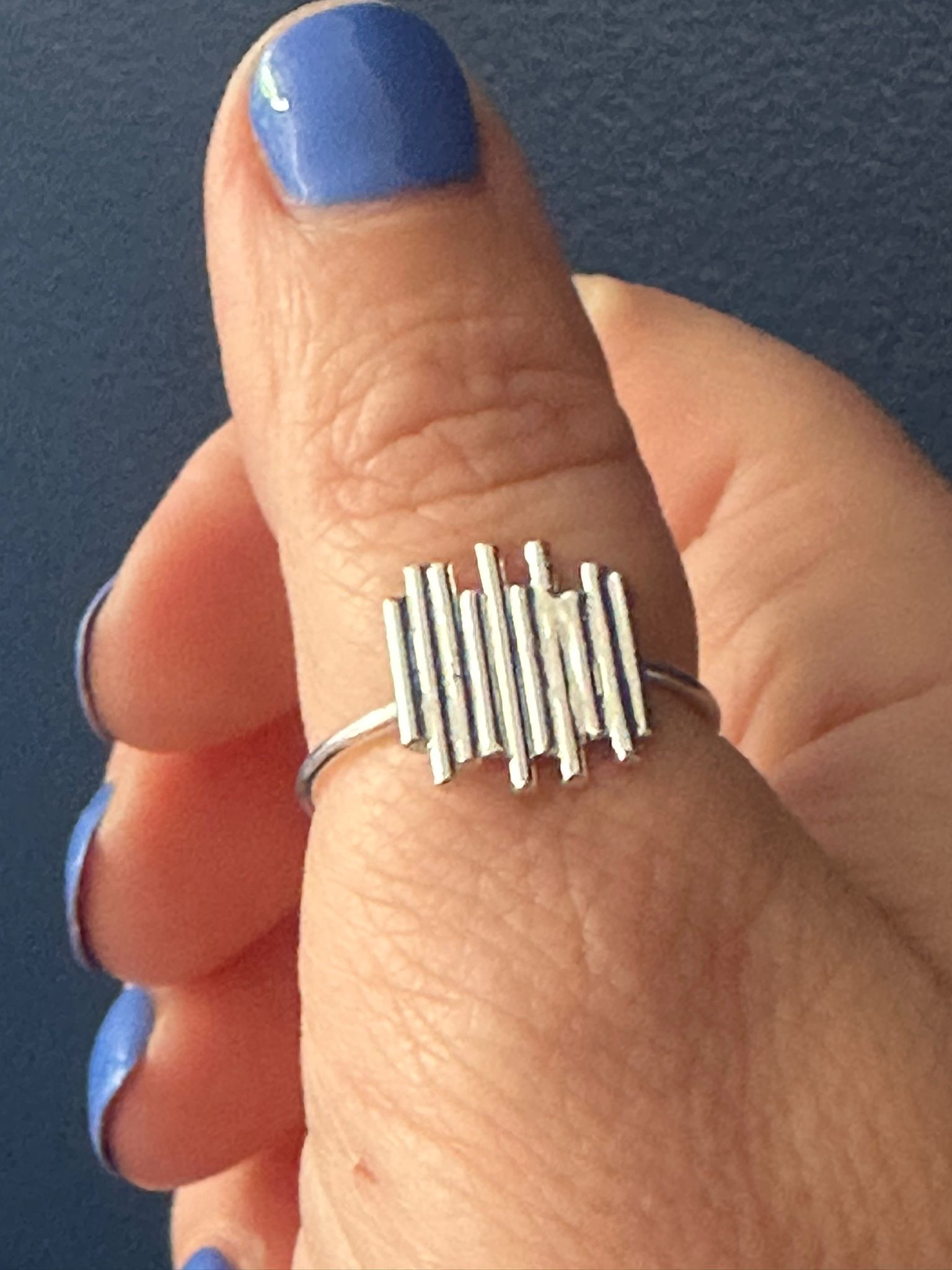 Silver rods ring — image 3