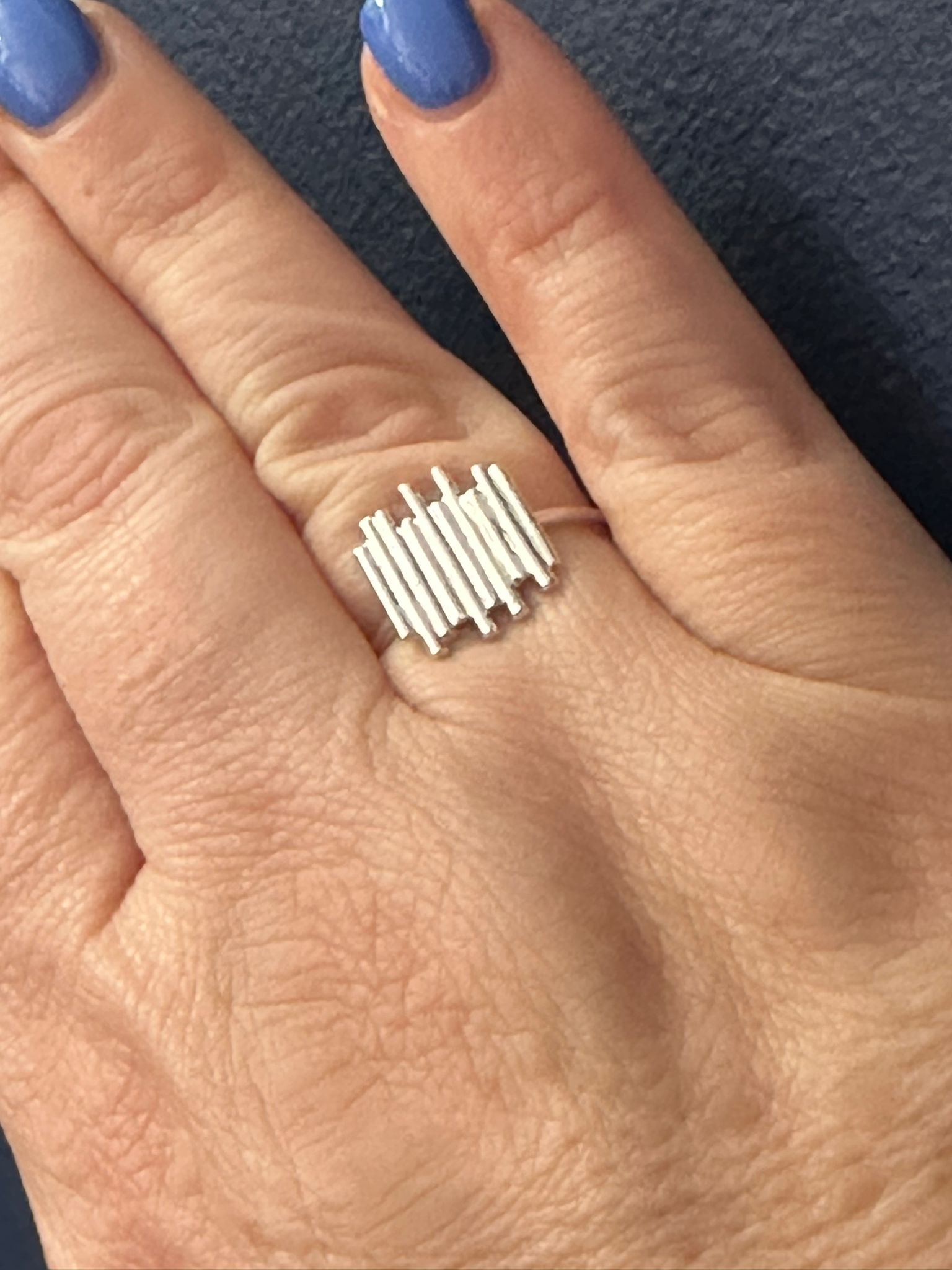 Silver rods ring — image 4