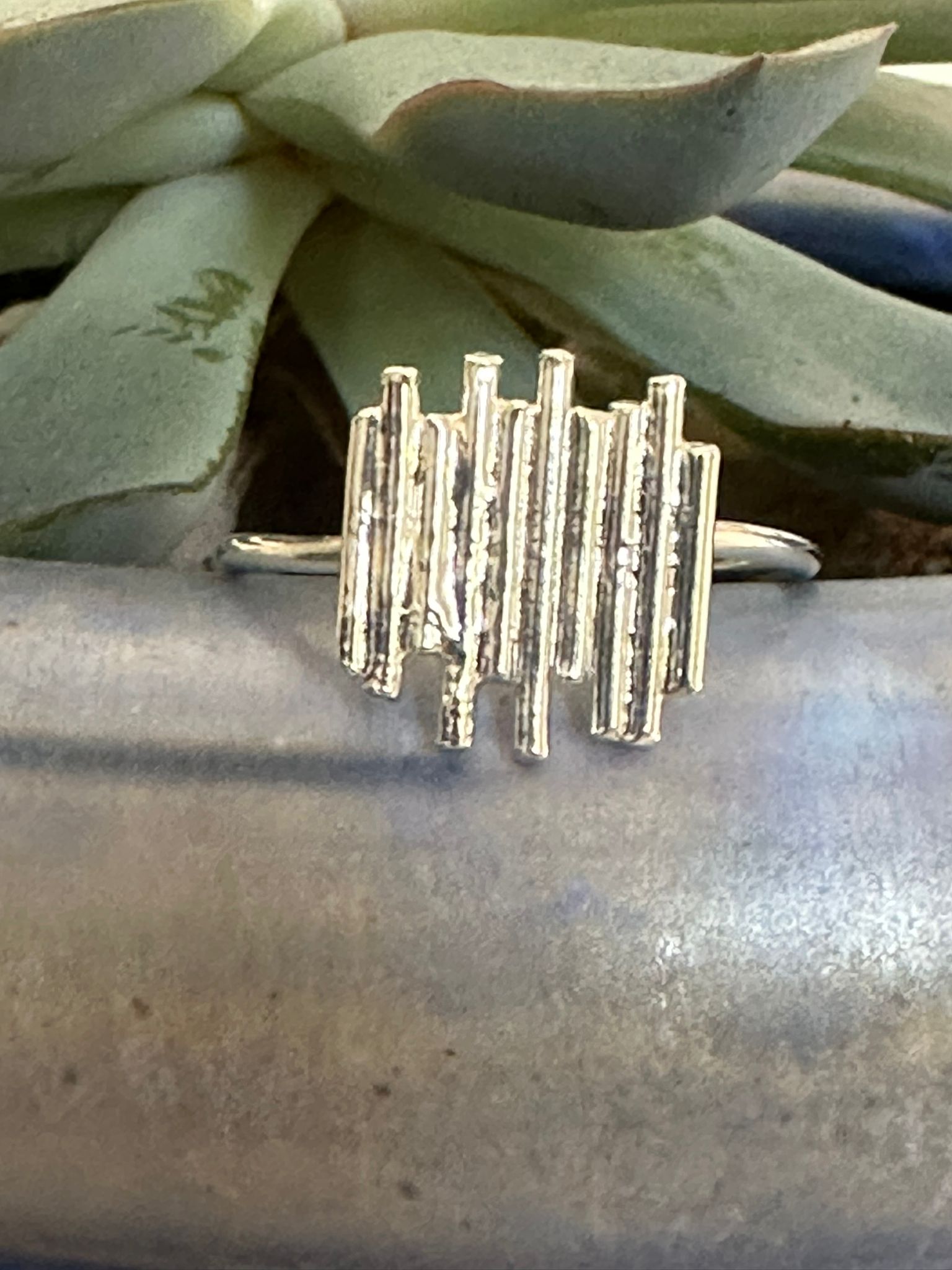 Silver rods ring — image 9