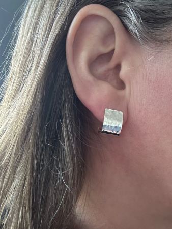 Small Textured Hoop Earring